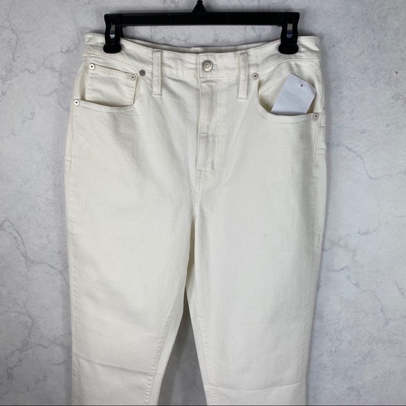 [Mother] White Classic Frayed Denim Jeans - Picture 7 of 8